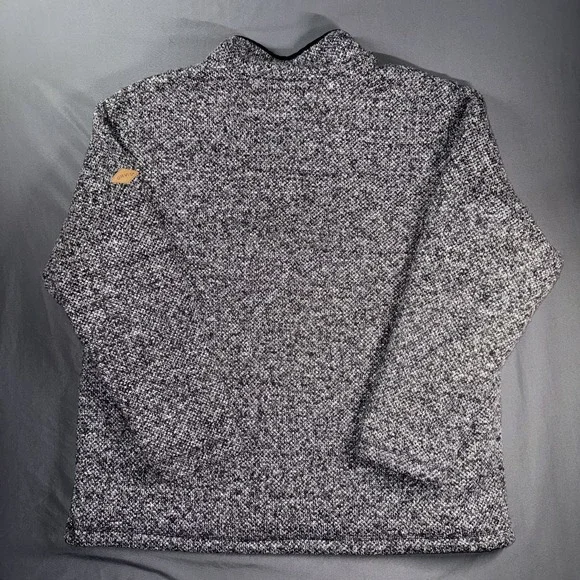 Orvis Sweater Mens 2XL Gray Sherpa Lined Fleece Quarter Zip Pullover Casual Warm - Picture 9 of 9